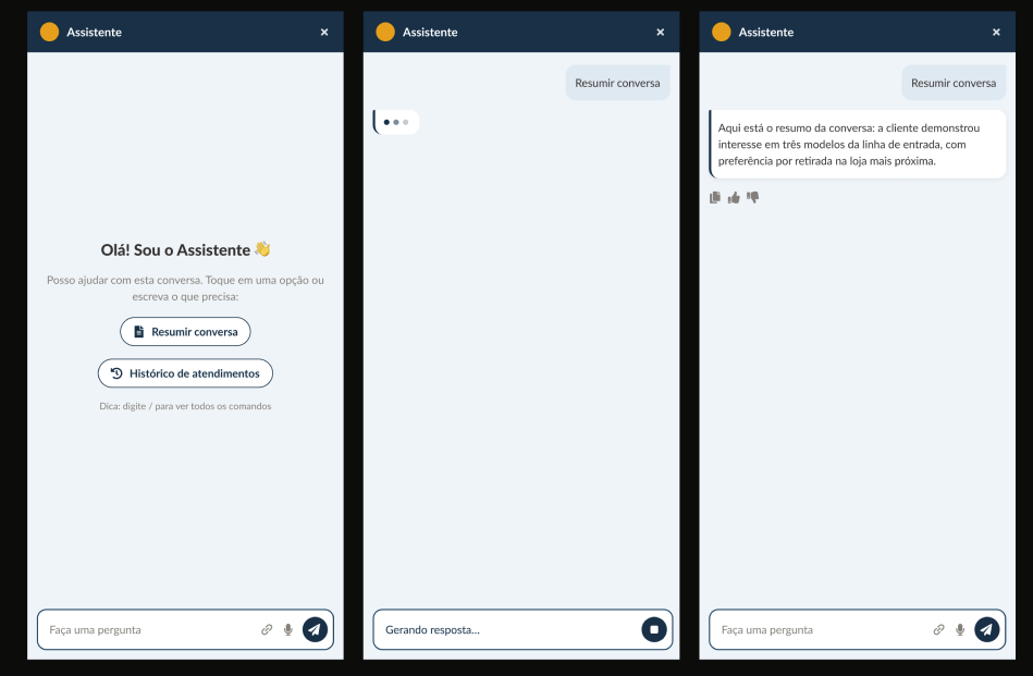 Prévia do projeto Assistente de IA